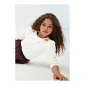 Mayoral Older Girls Ivory with Gold Long Sleeve T- Shirt